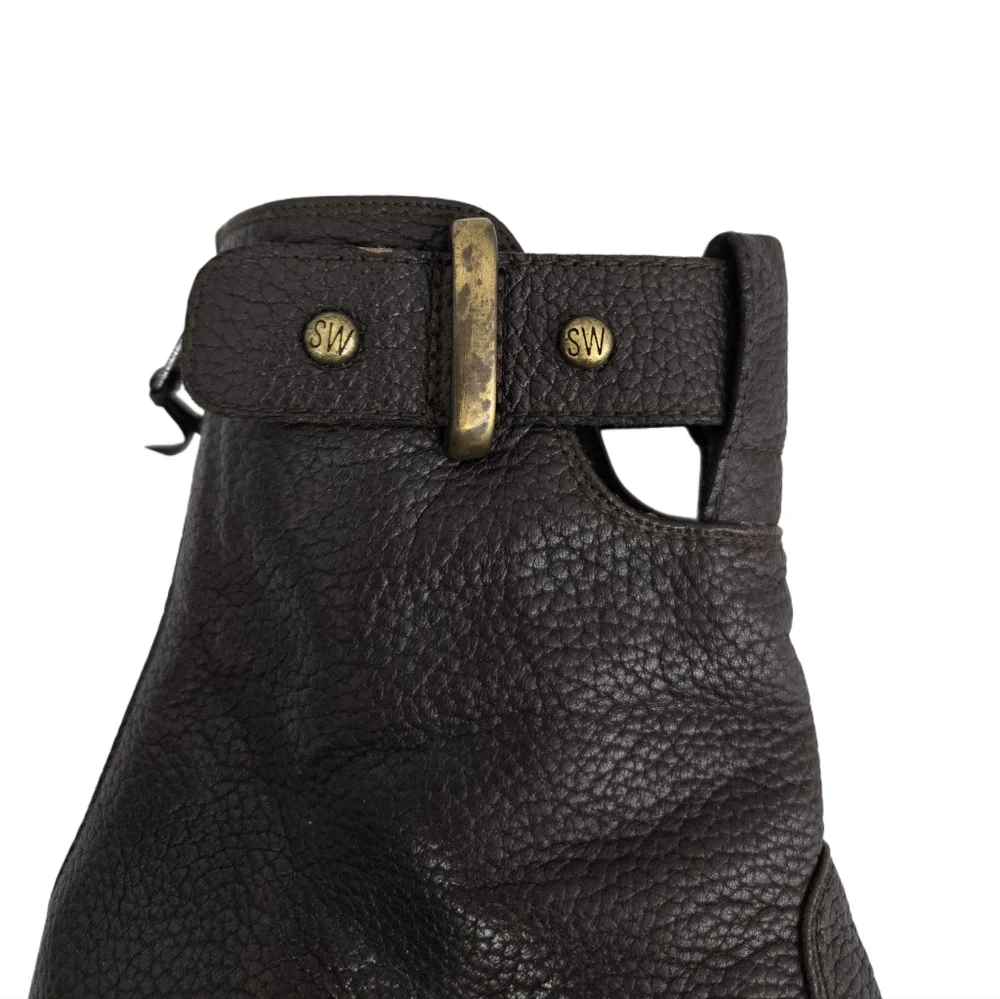 Stuart Weitzman Brown Heeled Ankle Boots